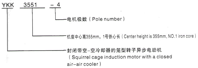 YKK系列(H355-1000)高压YJTFKK4503-8三相异步电机西安泰富西玛电机型号说明